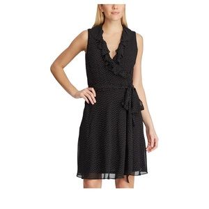 Super cute, navy and white polka dot dress. Size 8